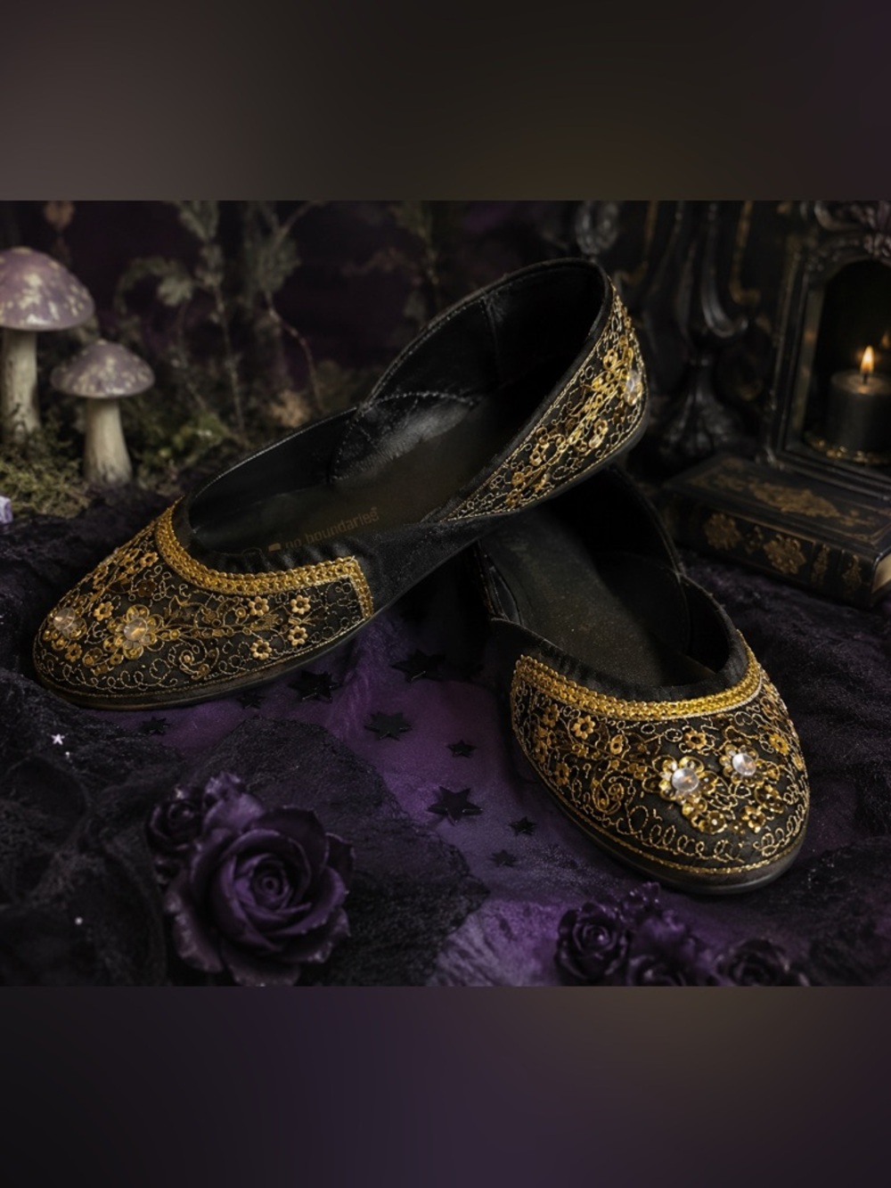 No Boundaries Y2K Sequin Ballet Flats Size 7.5